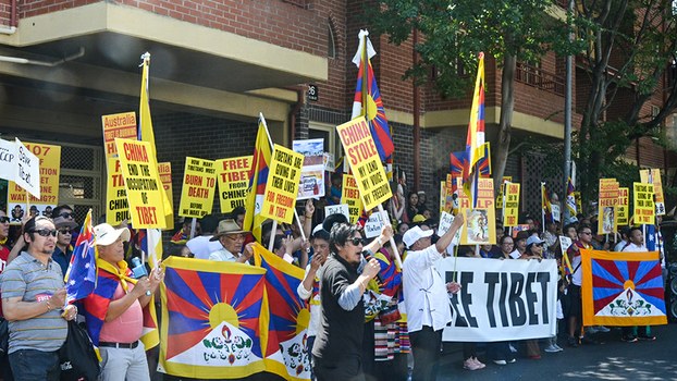 西藏事件六十年澳洲流亡藏人遊行抗議
